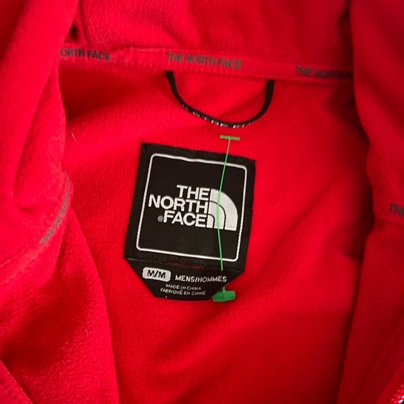 [M]The North Face Men's Navy Nylon Jacket with Red Fleece Lining Vintage - Picture 3 of 9